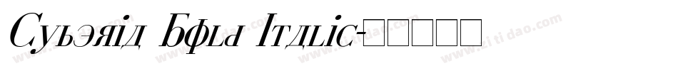 Cyberia Bold Italic字体转换